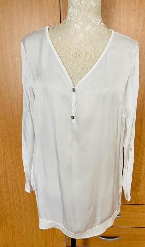 Made in Italy blouse maat 44/46 [DM], Kleding | Dames, Blouses en Tunieken, Nieuw, Maat 42/44 (L), Wit, Ophalen of Verzenden