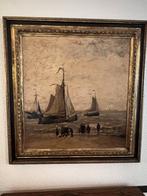 Antiek schilderij 'zeegezicht'., Antiek en Kunst, Ophalen