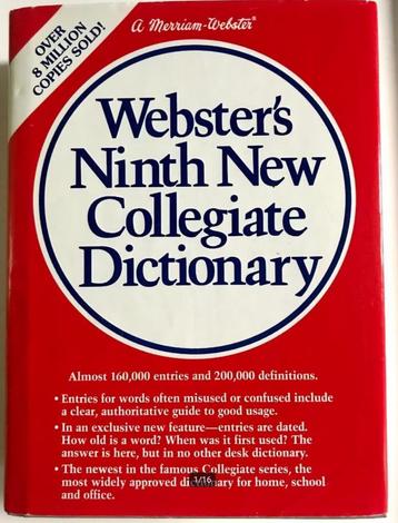 welbekend: Webster's Ninth New Collegiate Dictionary -Engels beschikbaar voor biedingen