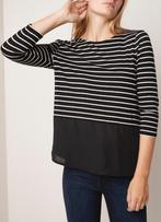 Warehouse peplum top blouse zwart wit met streepdessin 38, Maat 38/40 (M), Zwart, Nieuw, Ophalen of Verzenden