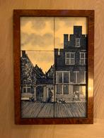 Straatje van vermeer tegelschilderij Delfts blauw, Antiek en Kunst, Ophalen of Verzenden