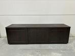 Tv meubel - donker bruin eiken fineer, Ophalen, Nieuw, 25 tot 50 cm, 150 tot 200 cm