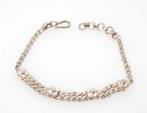 Prachtige Vintage Oosterse Zilver Schakelarmband, Sieraden, Tassen en Uiterlijk, Antieke sieraden, Verzenden, Zilver, Armband