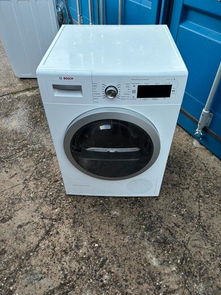 Bosch serie 8 warmtepomp droger 8kg A+++, Witgoed en Apparatuur, Wasdrogers, Refurbished, Condens, Voorlader, 8 tot 10 kg, Minder dan 85 cm