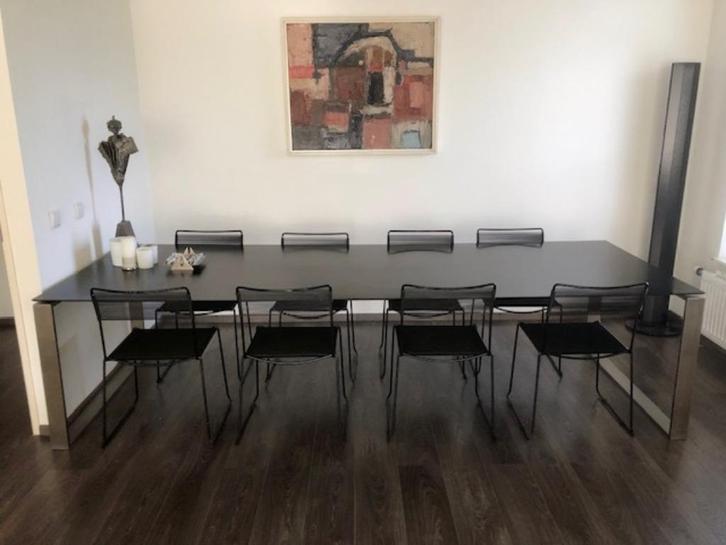 eettafel, Huis en Inrichting, Tafels | Eettafels, Gebruikt, 100 tot 150 cm, 200 cm of meer, Vijf personen of meer, Rechthoekig