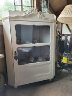 Brocante oude hoekkast vitrinekast servieskast keukenkast, Ophalen