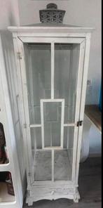 Prachtige Vitrinekast LANTAARN WIT 1.65 hoog RIVIERA MAISON, Huis en Inrichting, Ophalen, Minder dan 50 cm, Met deur(en), Glas