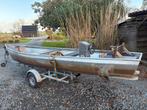 Aluminium boot 6 pers.+ inbouw Arka motor + 4 trojan accu’s, Watersport en Boten, Ophalen, Gebruikt, Tot 10 pk, Binnenboordmotor