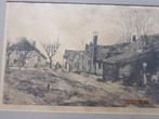 Hendr. WEEGEWIJS, 1875, Mooie Landsch. ets met personen, Antiek en Kunst, Kunst | Etsen en Gravures, Ophalen