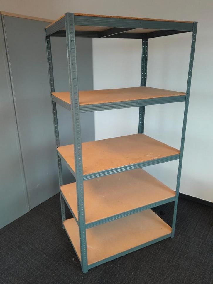 Metalen Stellingkast met 5 Planken, Huis en Inrichting, Kasten | Stellingkasten, Gebruikt, Ophalen