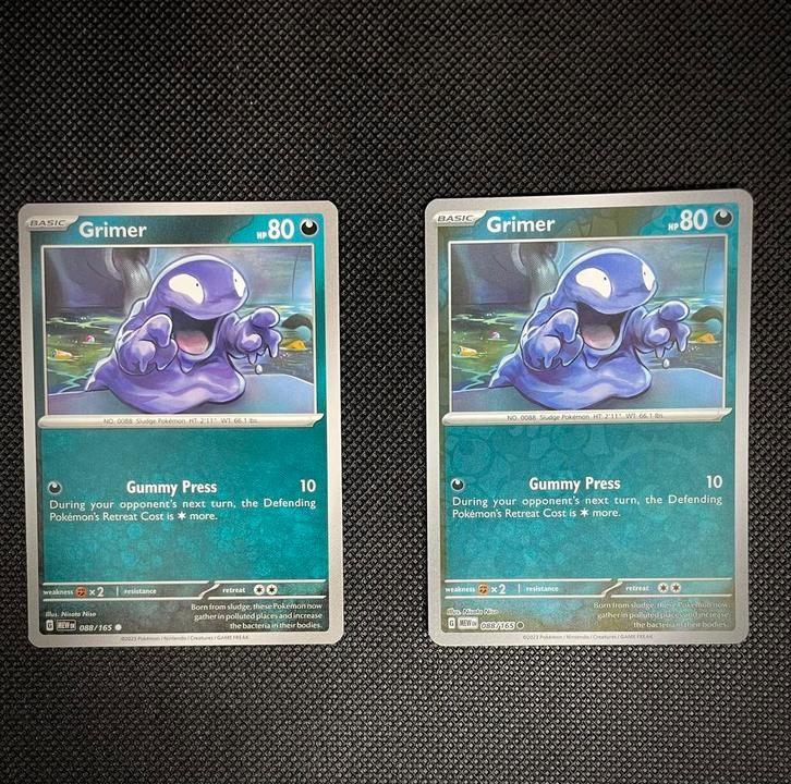 Grimer duo 088/165 MEW, Hobby en Vrije tijd, Verzamelkaartspellen | Pokémon, Zo goed als nieuw, Verzenden