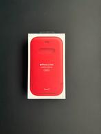 Iphone 12 Mini Leather Sleeve Magsafe Red, Ophalen of Verzenden, Nieuw, IPhone 12 Mini, Hoesje of Tasje