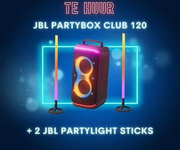 JBL Partybox Club 120 + 2 Partylight Sticks te huur beschikbaar voor biedingen