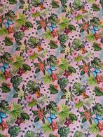 Stenzo tricot roze linnen look - jungle vibes, 120 cm of meer, Nieuw, Ophalen of Verzenden, Katoen