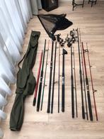 diverse hengels en molens zie foto’s en omschrijving, Watersport en Boten, Hengelsport | Algemeen, Ophalen, Zo goed als nieuw