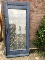 |hardhouten buitendeur| schuurdeur| dubbelglas| 211,5x92,5|, Doe-het-zelf en Verbouw, Deuren en Horren, Ophalen, Gebruikt, 80 tot 100 cm