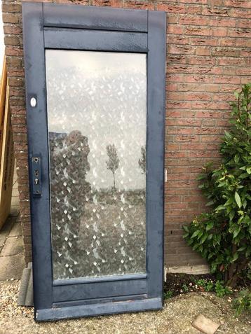 |hardhouten buitendeur| schuurdeur| dubbelglas| 211,5x92,5| beschikbaar voor biedingen