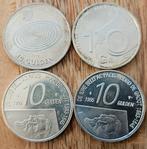 4 zilveren munten 10 gulden diverse jaren Beatrix, Postzegels en Munten, Munten | Nederland, Ophalen of Verzenden, Koningin Beatrix