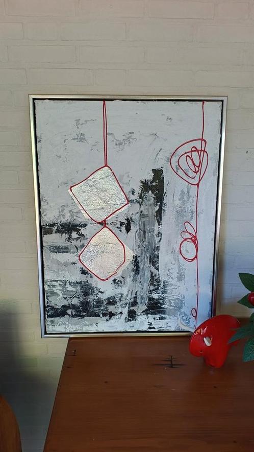 Origineel Kunstwerk - Abstract Collage, Antiek en Kunst, Kunst | Schilderijen | Abstract, Ophalen of Verzenden