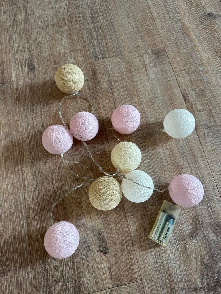 Cotton Ball Lights -  lichtslinger -10 lampjes, Kinderen en Baby's, Kinderkamer | Inrichting en Decoratie, Ophalen of Verzenden
