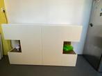 Dressoir wit modern design, Huis en Inrichting, Kasten | Dressoirs, Ophalen, Gebruikt, 100 tot 150 cm, 25 tot 50 cm