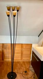 Vintage in Art Deco stijl staande vuurpijlen lamp, Huis en Inrichting, Lampen | Vloerlampen, Ophalen, Zo goed als nieuw, Glas