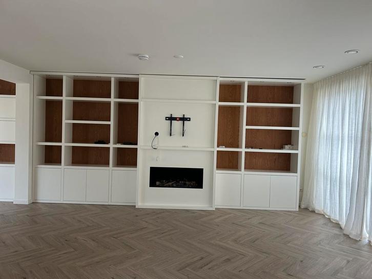 Stijlvolle Kastenwand met Open Haard , TV Kast ,, Huis en Inrichting, Kasten | Boekenkasten, Zo goed als nieuw, 200 cm of meer