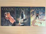 Cognac stripboeken compleet 3 delen harde kaft met prent, Ophalen of Verzenden, Complete serie of reeks, Zo goed als nieuw