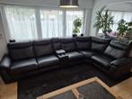 Leren 5 persoons hoekbank met koeling en relaxfunctie, Ophalen, Gebruikt, Hoekbank, 300 cm of meer