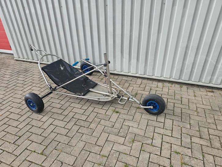 Blokart / X-Sailer met 2 zeilen - RVS Frame, Sport en Fitness, Overige Sport en Fitness, Ophalen