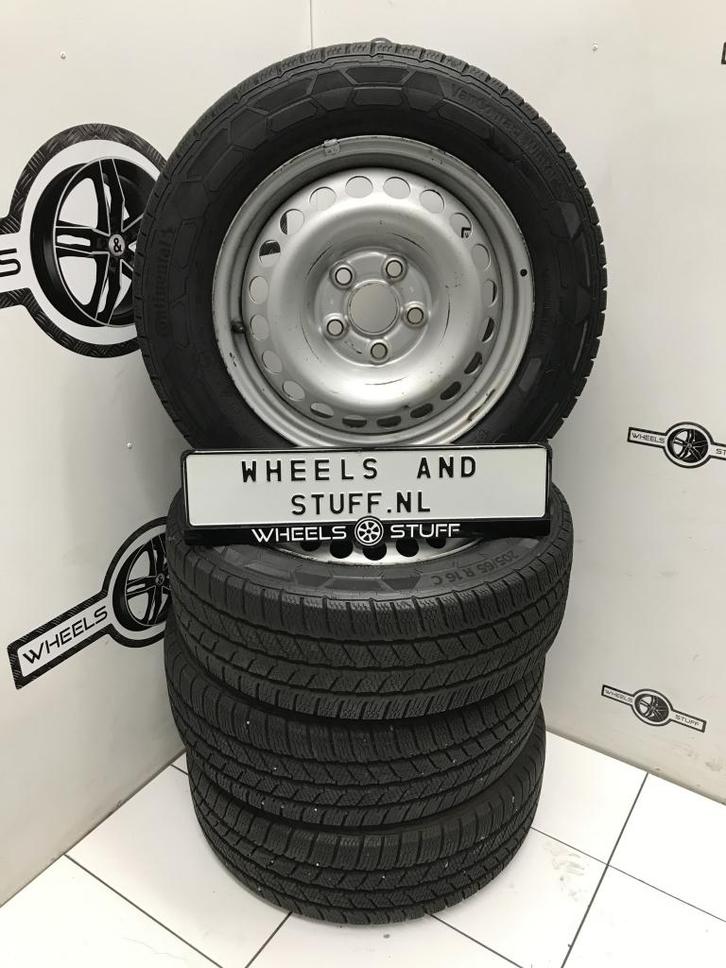 VW Transporter Staal velgen 16"inch Winterbanden 5x120, Auto-onderdelen, Banden en Velgen
