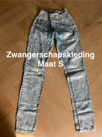 Zwangerschapsbroek S - Verstelbare Buikband, Blauw, Ophalen of Verzenden, Zo goed als nieuw, Maat 36 (S)