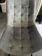 6 grijze velvet stoelen, Huis en Inrichting, Stoelen, Ophalen, Zo goed als nieuw, Grijs