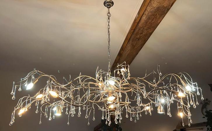 Hanglamp LB 450 16+3 BZ Como, Leclercq & Bouwman, Huis en Inrichting, Lampen | Kroonluchters, Zo goed als nieuw, Metaal, Ophalen