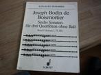 J. Bodin de Boismortier Sechs Sonaten für drei Querflöten, Muziek en Instrumenten, Bladmuziek, Dwarsfluit of Piccolo, Gebruikt