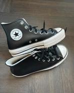 Converse all star platform zwart leer 38, Zwart, Nieuw, Ophalen of Verzenden, Sneakers of Gympen