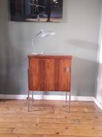 Vintage kastje - Mini bar - hout met uitklap klep en lampjes, Huis en Inrichting, Gebruikt, Ophalen