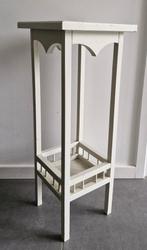 Vintage Plantentafel - Wit Hout - 60cm, Ophalen, Minder dan 50 cm, Gebruikt, Grenenhout