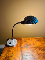 Vintage tafel/bureau lamp schelp kapje., Gebruikt, Vintage, Ophalen of Verzenden, Metaal