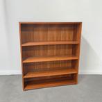 Mid Century modern notenhouten boekenkast 60s / 70s, Ophalen, Met plank(en), Gebruikt, 100 tot 150 cm