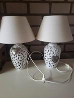 Set van 2 Witte Tafellampen met Hartjes, Ophalen of Verzenden