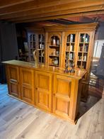 Luifelbar set koper antiek bruin cafe kroeg bar hout toog, Ophalen of Verzenden, Zo goed als nieuw