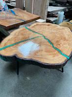 Epoxy boomstamtafel salontafel bijzettafel, Ophalen, 50 tot 100 cm, Zo goed als nieuw, Minder dan 50 cm