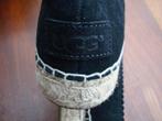 Dames Ugg espadrilles zwart suède maat 38(37) 24 zgan, UGG, Zwart, Ophalen of Verzenden, Zo goed als nieuw