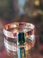 Gouden ring met toermalijn 0,85kt, Sieraden, Tassen en Uiterlijk, Ringen, Ophalen of Verzenden, Zo goed als nieuw, 17 tot 18, Met edelsteen