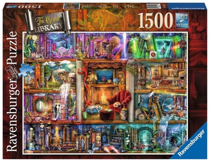 Ravensburger - de Grote Bibliotheek - 1500 stukjes, Hobby en Vrije tijd, Denksport en Puzzels, Nieuw, Legpuzzel, 500 t/m 1500 stukjes