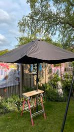 Grote parasol dark grey, Ophalen of Verzenden, Zo goed als nieuw, Minder dan 5 meter, Minder dan 4 meter