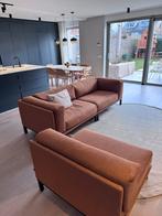 Bolia Cosy 3-zitsbank Raw Amber + poef, Ophalen, 250 tot 300 cm, Gebruikt, Driepersoons