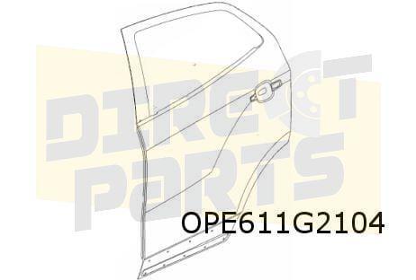Opel Mokka (8/12-9/19) Achterportier Rechts (te spuiten) Ori, Auto-onderdelen, Carrosserie en Plaatwerk, Deur, Opel, Nieuw, Ophalen of Verzenden