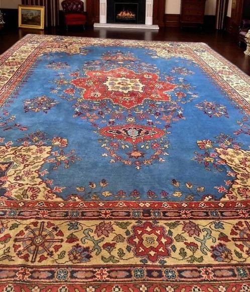 Groot Perzisch tapijt handgeknoopt Tabriz 50 Raj met zijde, Huis en Inrichting, Stoffering | Tapijten en Kleden, 200 cm of meer